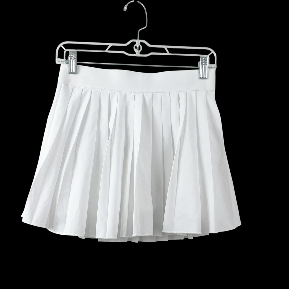 Hunter & Brown White Pleated Mini Skort Athletic Tennis Skirt HBS851 Small